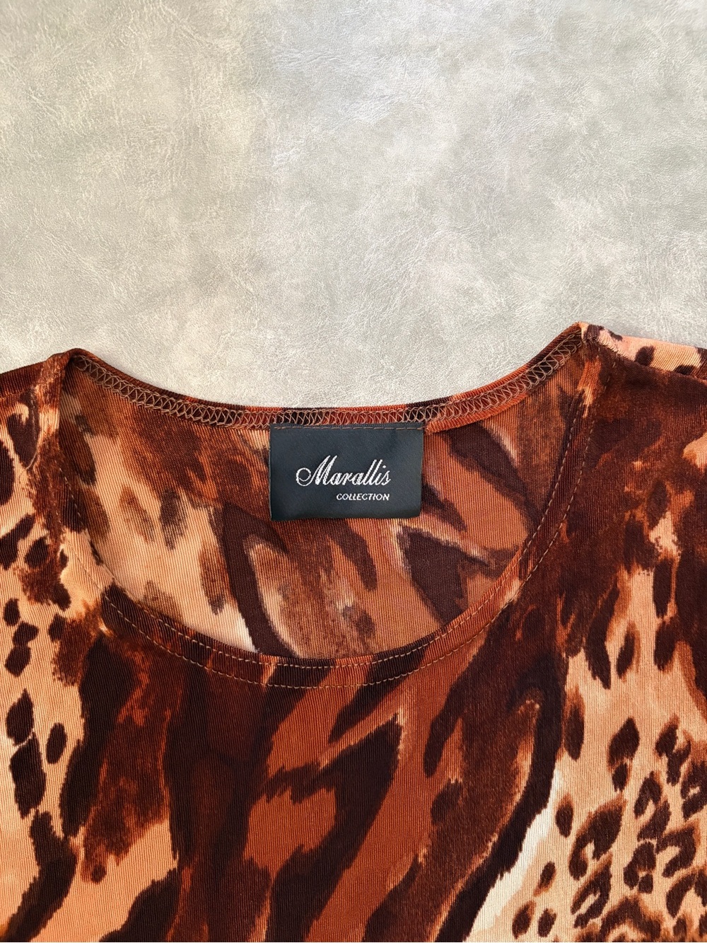 Vintage Brown Tan Leopard Print Camisole Stretch Tank Top | 90s Y2K - Picture 5 of 7